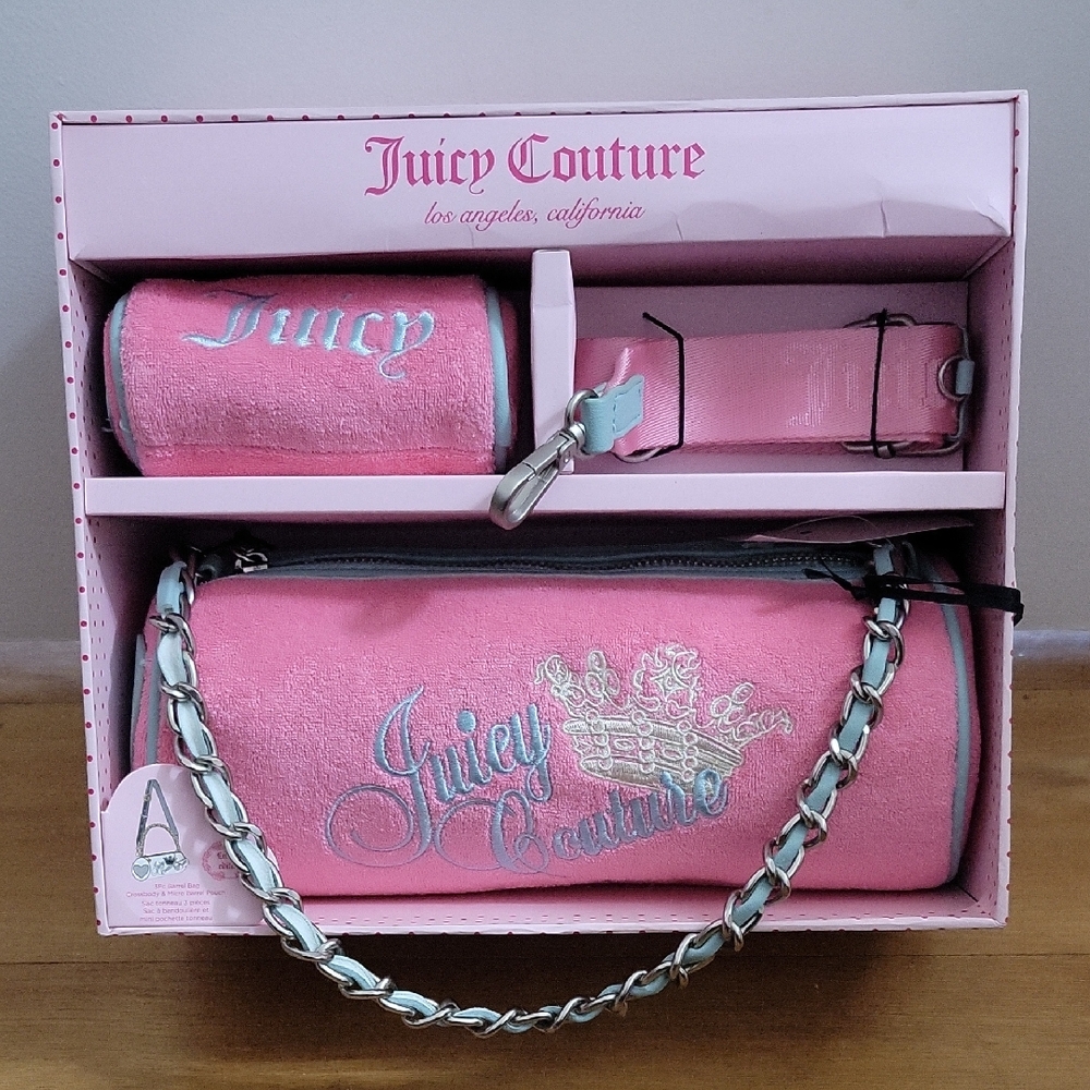 Juicy Couture 3Pc Barrel Bag Set